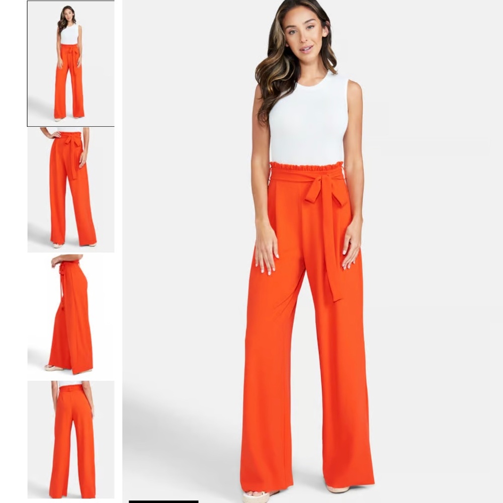 Tall Scarlett Ultra Wide Pants Orange 37” Inseam